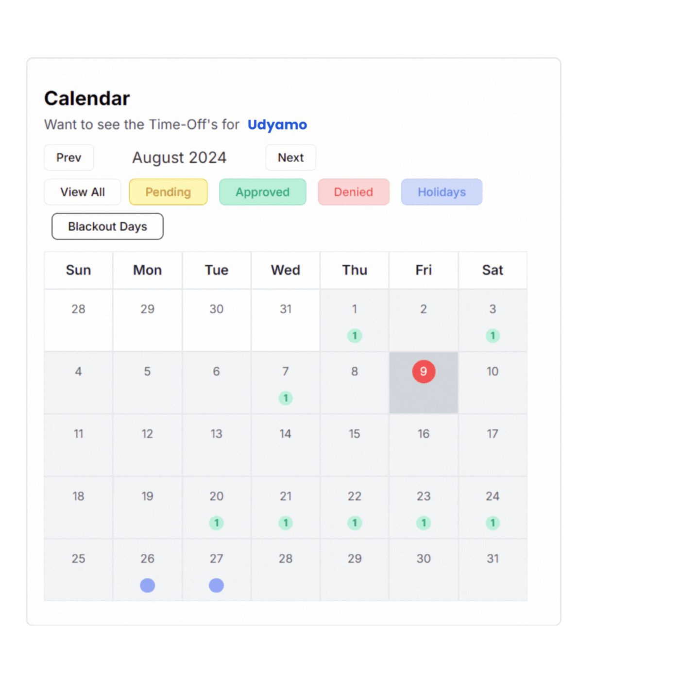 Simplify TimeOff Management